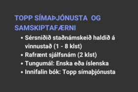 Námskeið um símaþjónustu og samskiptafærni