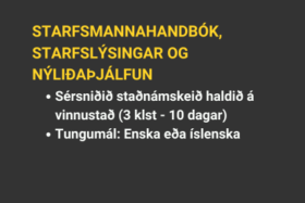 Starfsmannahandbók, starfslýsingar og nýliðaþjálfun