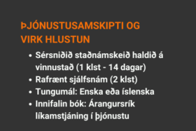 Námskeið: Þjónustusamskipti og virk hlustun